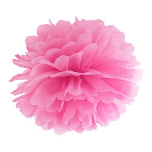Pom Pom Rosa Hängande Dekoration - 35 cm