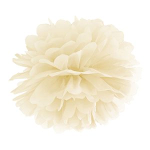 Pom Pom Vaniljvit Hängande Dekoration - 35 cm