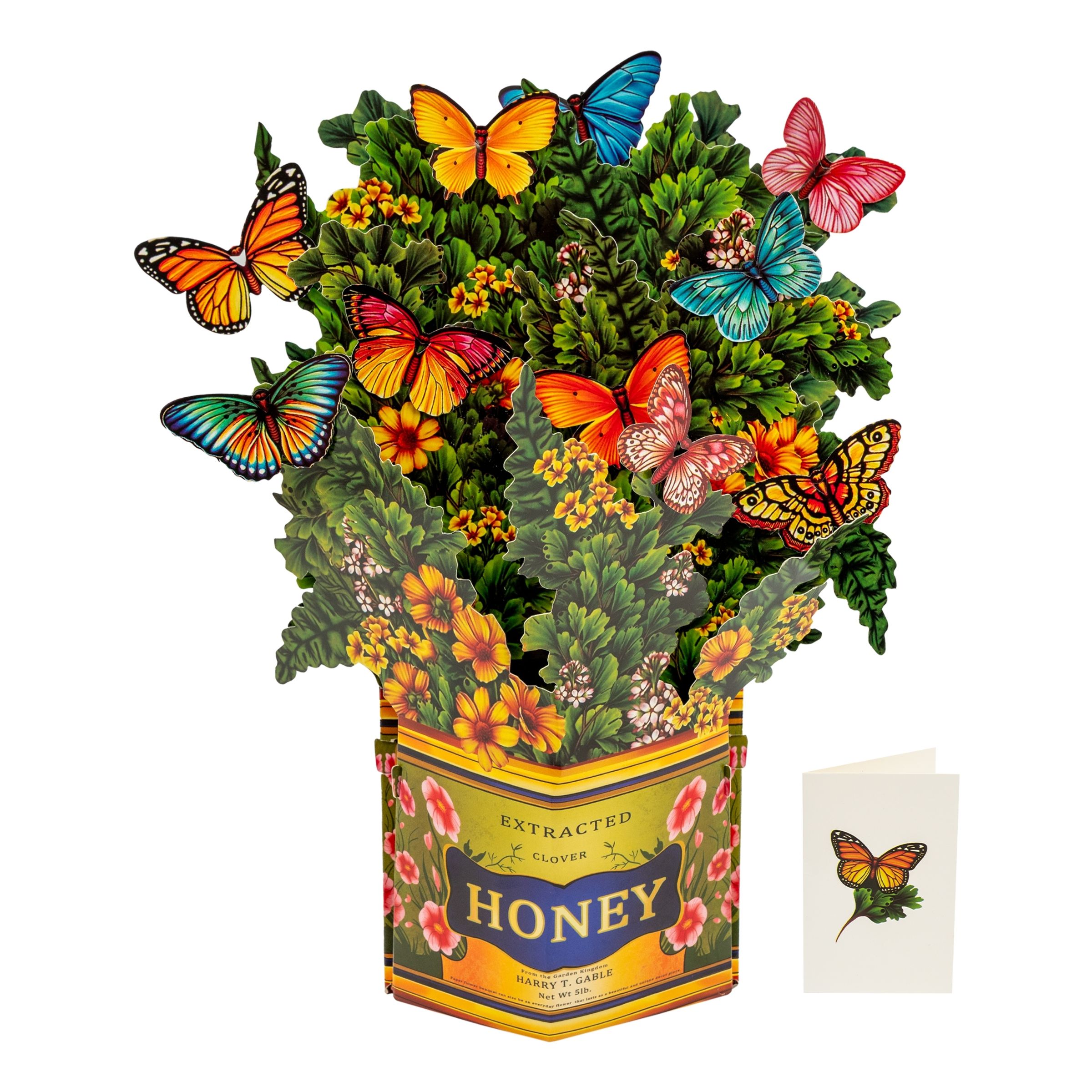 Pop Up-kort Blommor - Fjärilsblomma