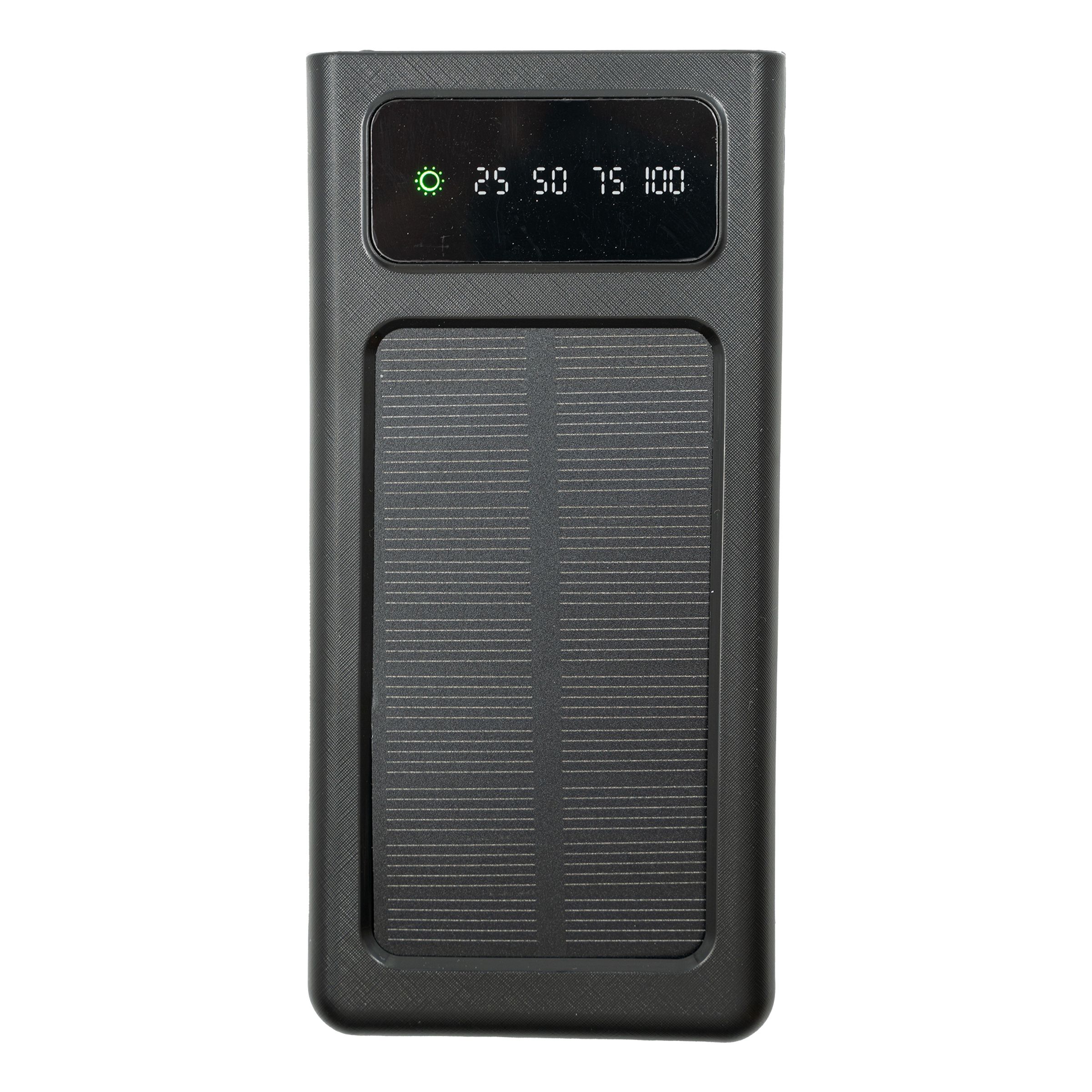 Powerbank med Solcellsladdare - 20.000 mAh Svart