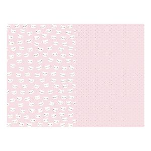 Presentpapper Katter Pastellrosa - 2-pack