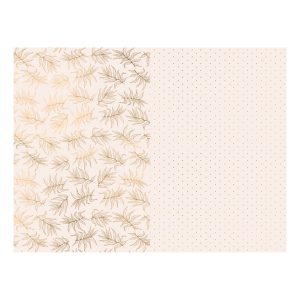 Presentpapper Prickigt/Löv Pastellrosa - 2-pack