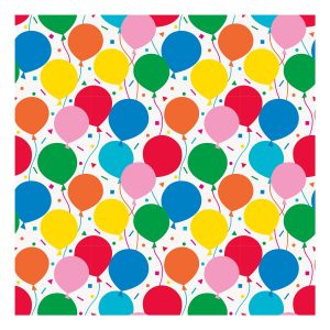 Presentpapper Vit med Ballong