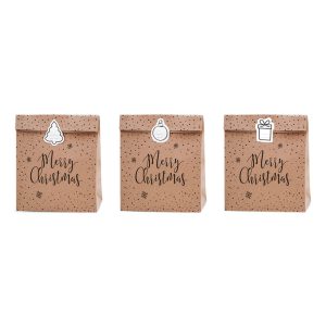 Presentpåsar Merry Christmas - 3-pack