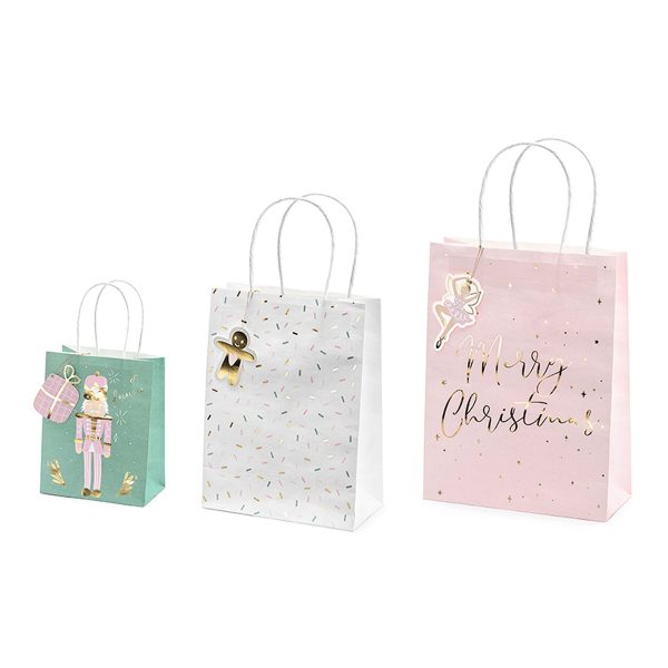 Presentpåsar Merry Christmas Mix - 3-pack