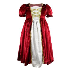 Prinsessklänning Sammetsröd Barn - Large