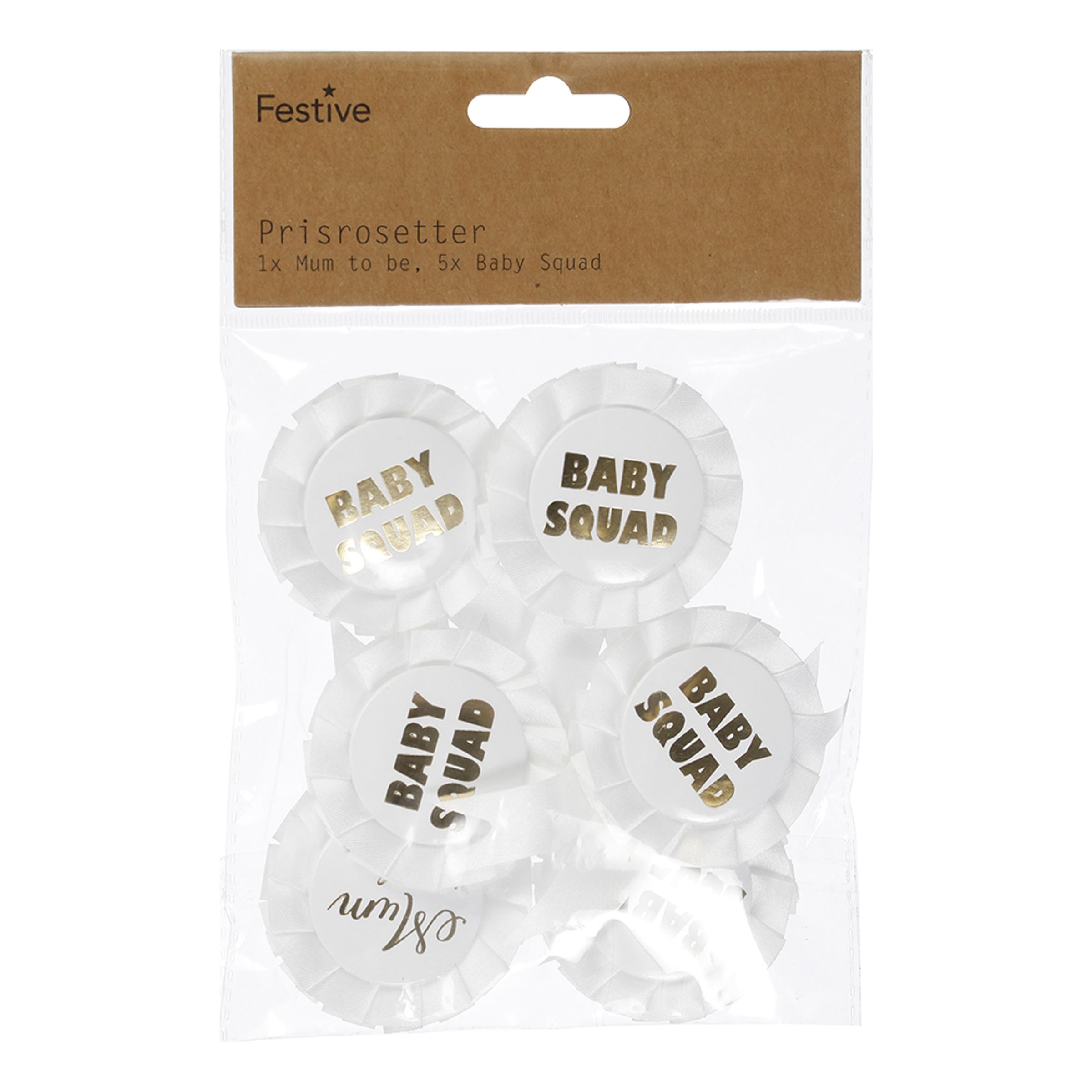 Prisrosetter Babyshower - 6-pack