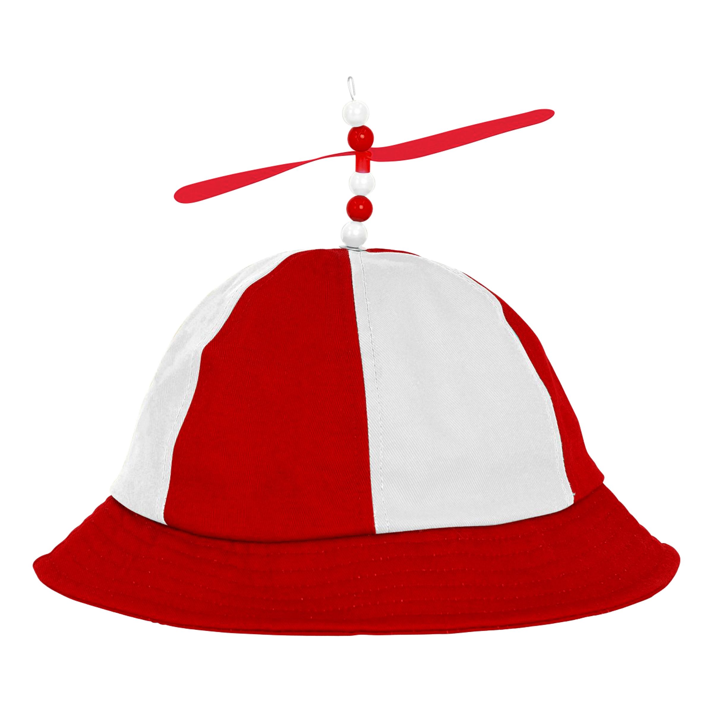 Propellerhatt Röd/Vit - One size