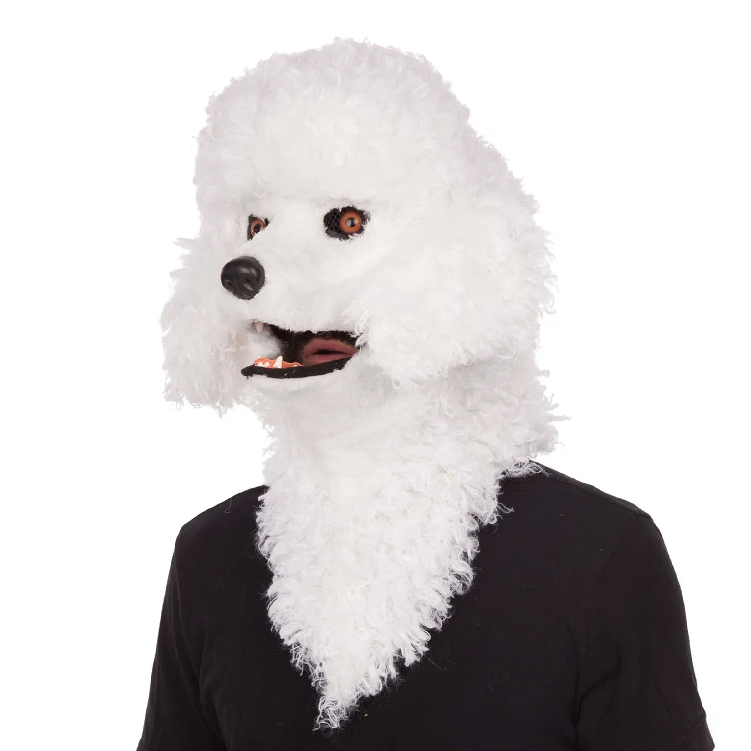 Pudel Mask med Rörlig Mun - One size