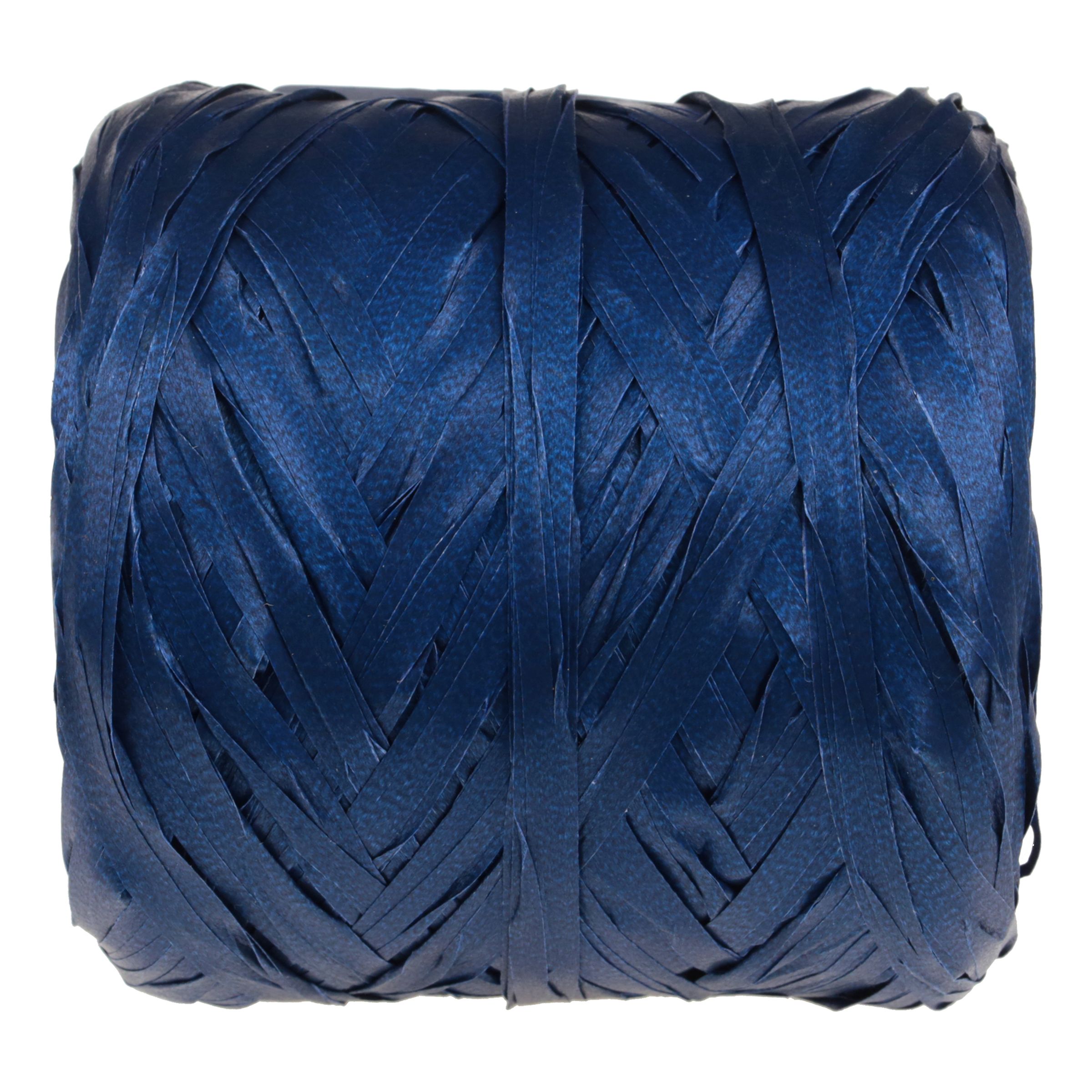 Raffiaband Blå