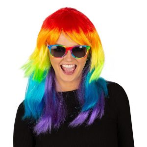 Regnbågsfärgad Peruk - One size