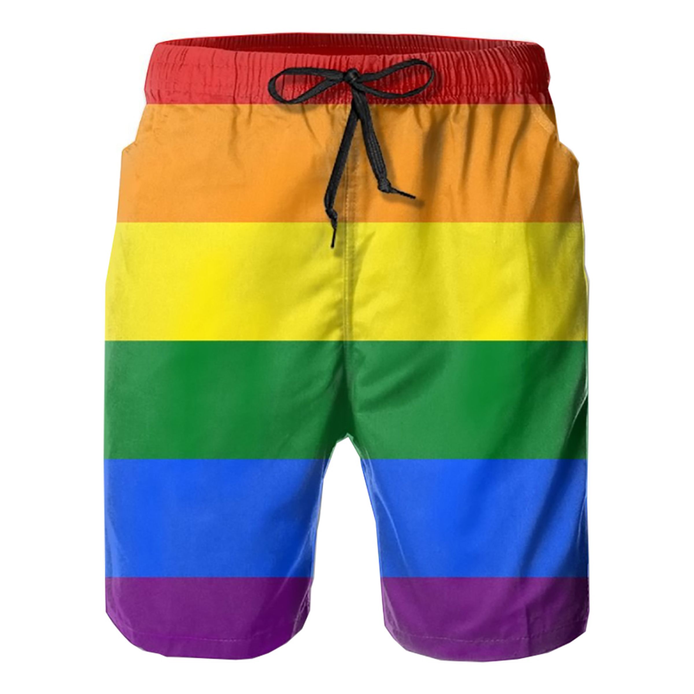 Regnbågsfärgade Badbyxor - Large