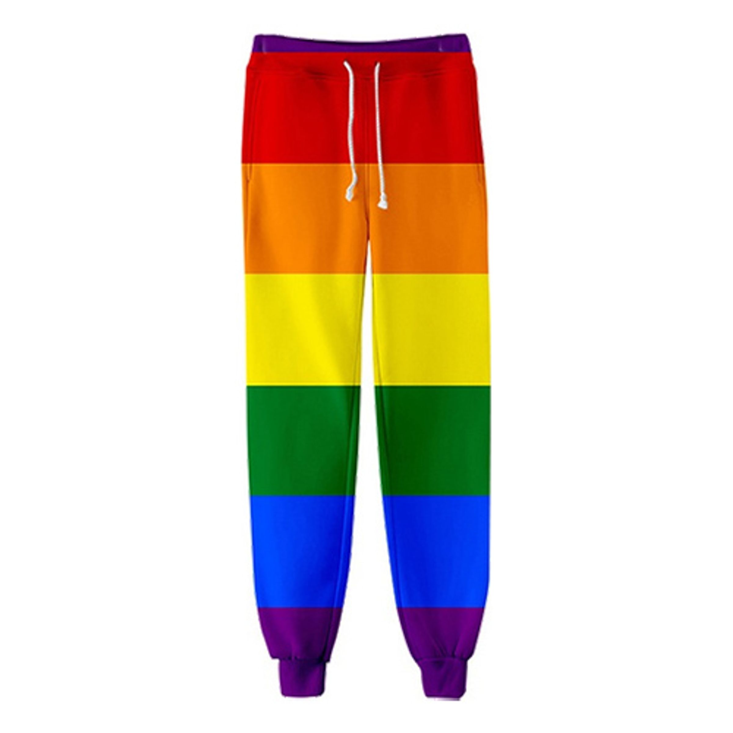 Regnbågsfärgade Byxor - X-Large