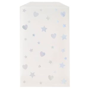 Regnbågsskimrande Kalaspåsar