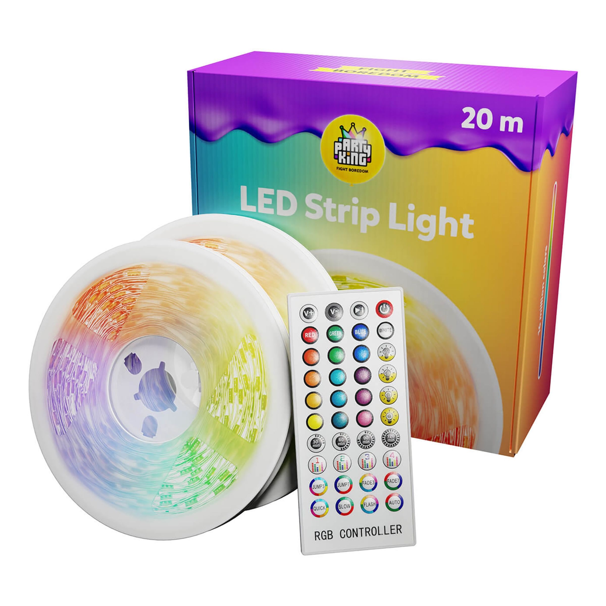 RGB LED Ljusslinga - 20 meter