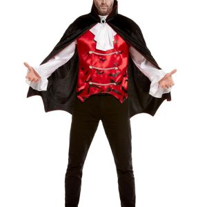 Vampyr Maskeraddräkt Röd och Svart
