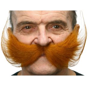 Röd/Orange Jättemustasch