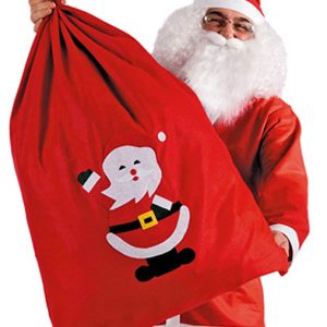 Röd Tomtesäck med Tomtemotiv