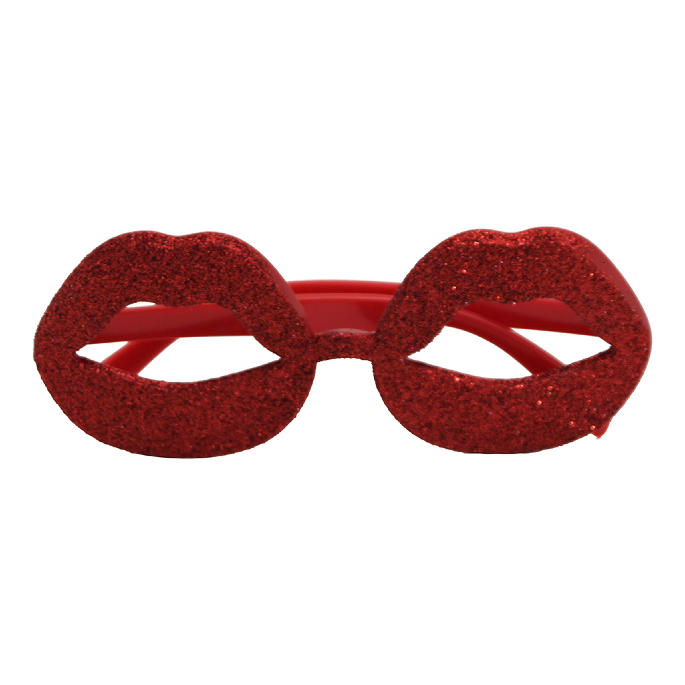 Röda Glasögon Pussmunnar