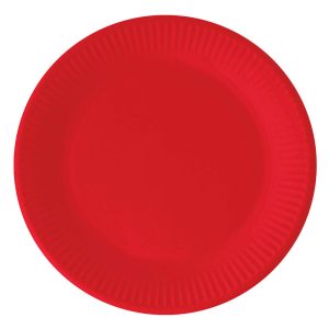 Röda Pappassietter Solid Color