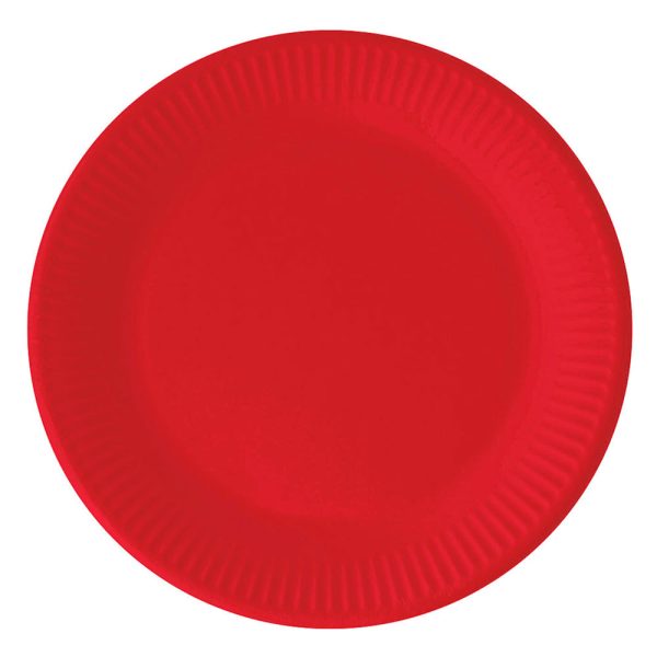 Röda Pappassietter Solid Color