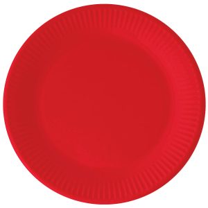 Röda Papptallrikar Solid Color
