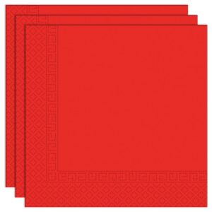 Röda Servetter Solid Color