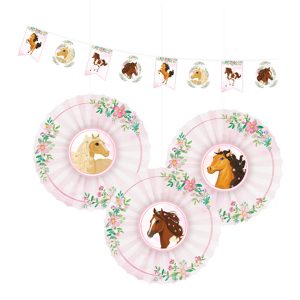 Rosa Dekorationskit med Hästar