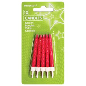 Rosa Tårtljus med Glitter