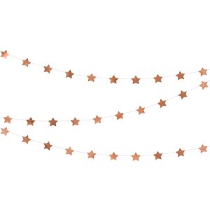 Roséguld Girlang med Stjärnor