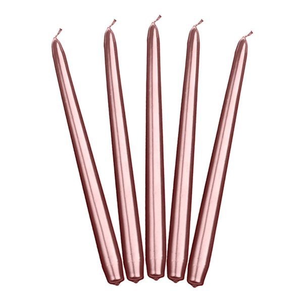 Kronljus Roséguld - 10-pack