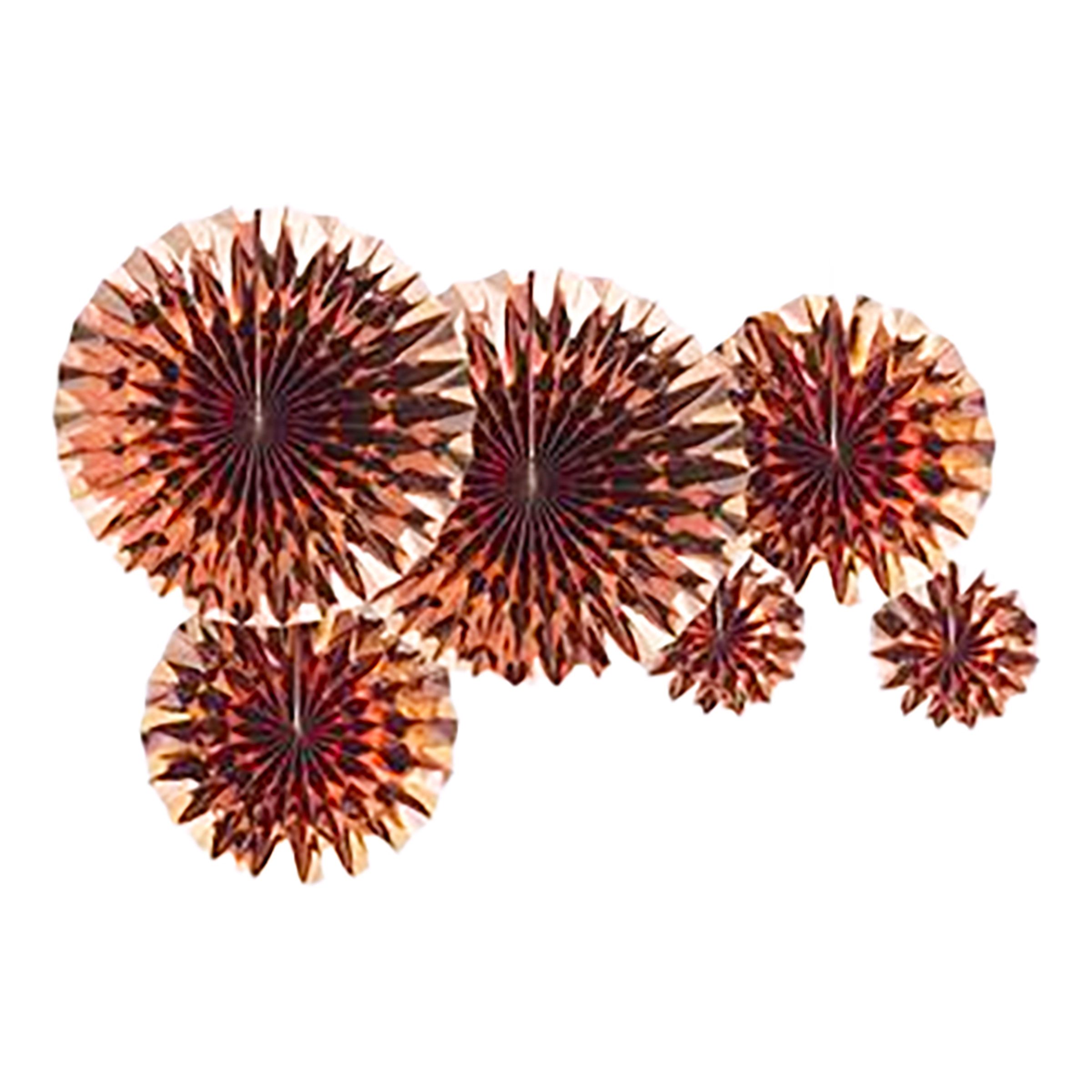 Roséguld Pappersfjädrar Hängande - 6-pack