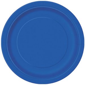 Royalblå Papptallrikar