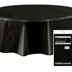 Rund Bordsduk i Plast Svart