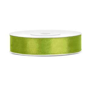 Satinband Limegrön - 12 mm x 25 m