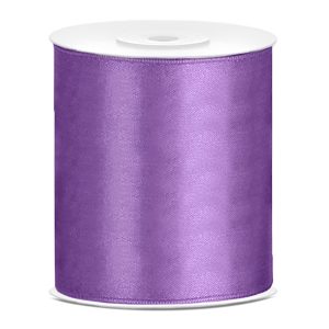 Satinband Ljuslila - 100 mm x 25 m