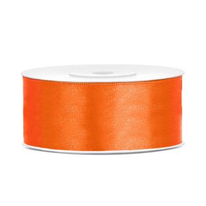 Satinband Orange - 25 mm x 25 m