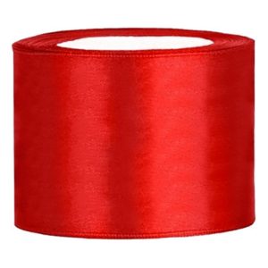 Satinband Rött - 50mm x 25m