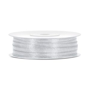 Satinband Silver - 3 mm x 25 m