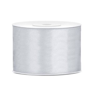 Satinband Silver - 50 mm x 25 m