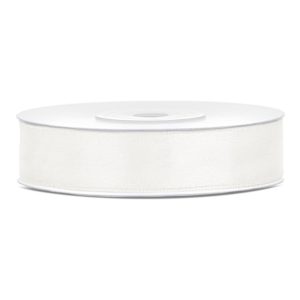 Satinband Vaniljvit - 12 mm x 25 m