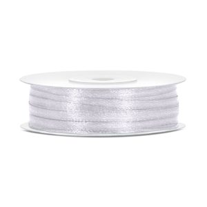 Satinband Vit - 3 mm x 50 m