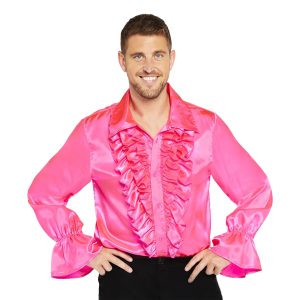 Satinskjorta Rosa - Small