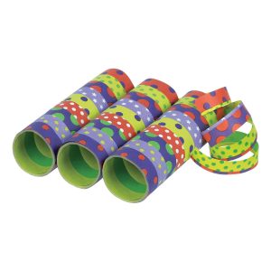 Serpentiner Grön Prickig - 3-pack