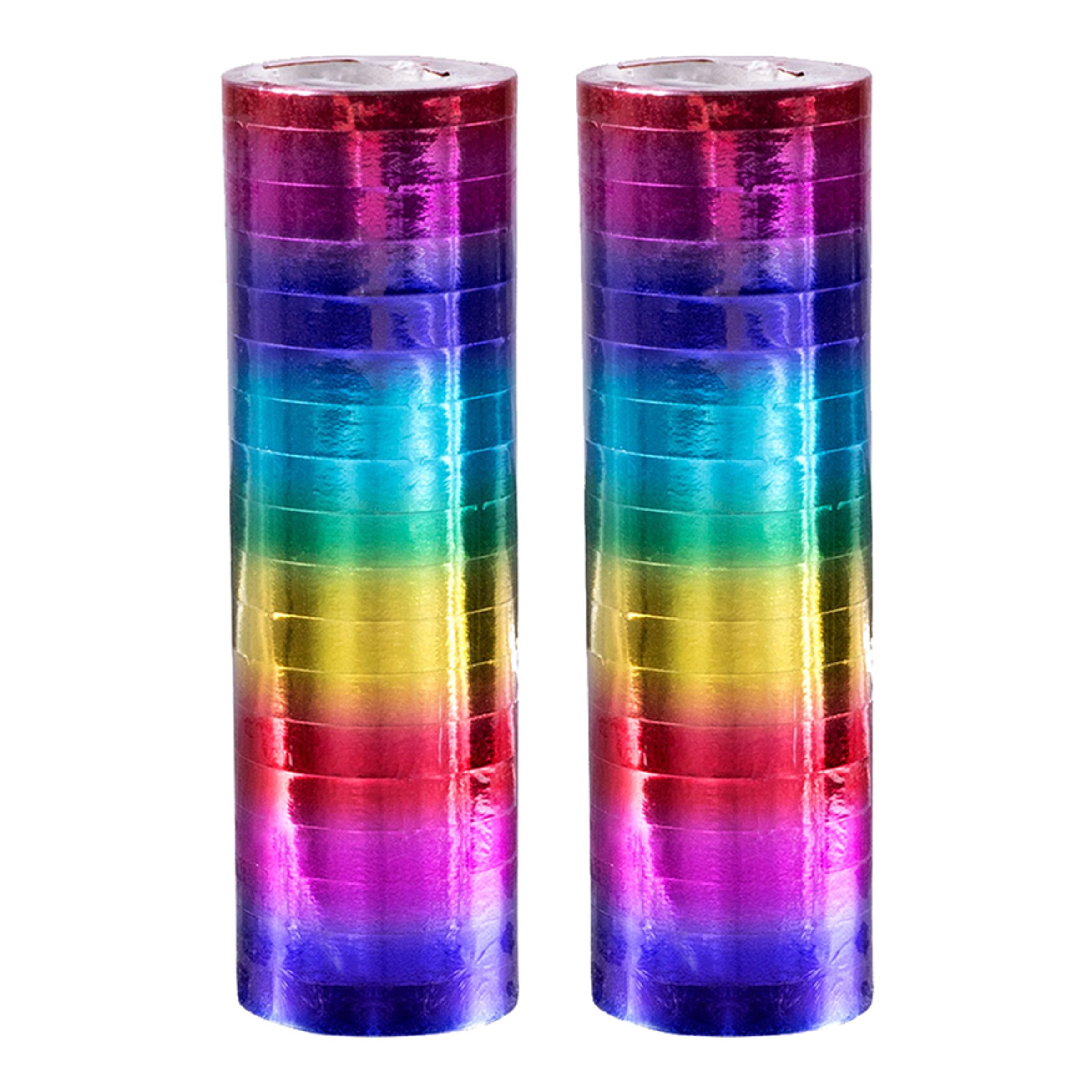 Serpentiner Regnbågsfärgad Metallic - 2-pack
