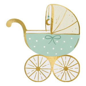 Servetter Barnvagn Grön - 20-pack