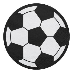 Servetter Fotboll Runda - 20-pack