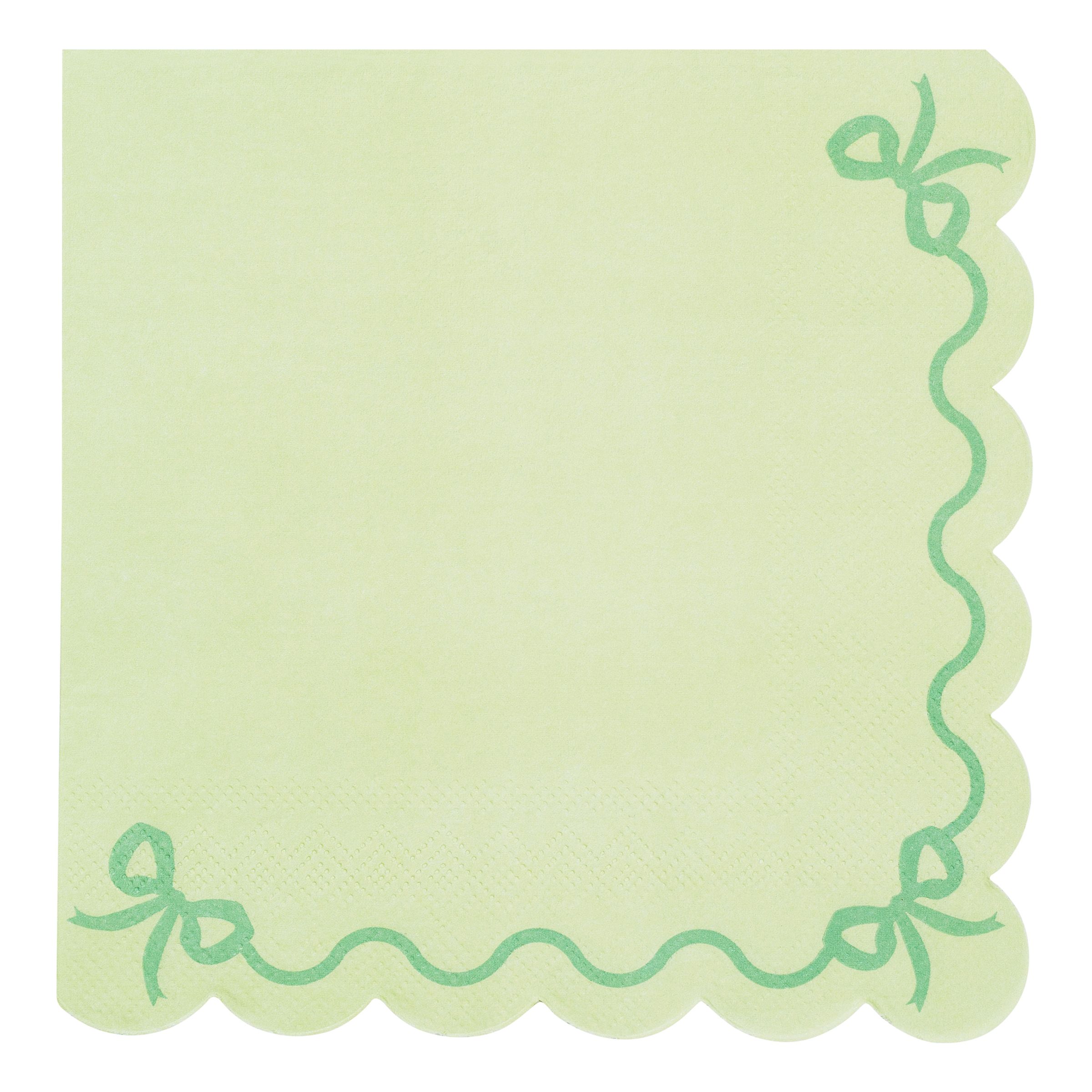 Servetter Vågmönstrade Gröna - 12-pack