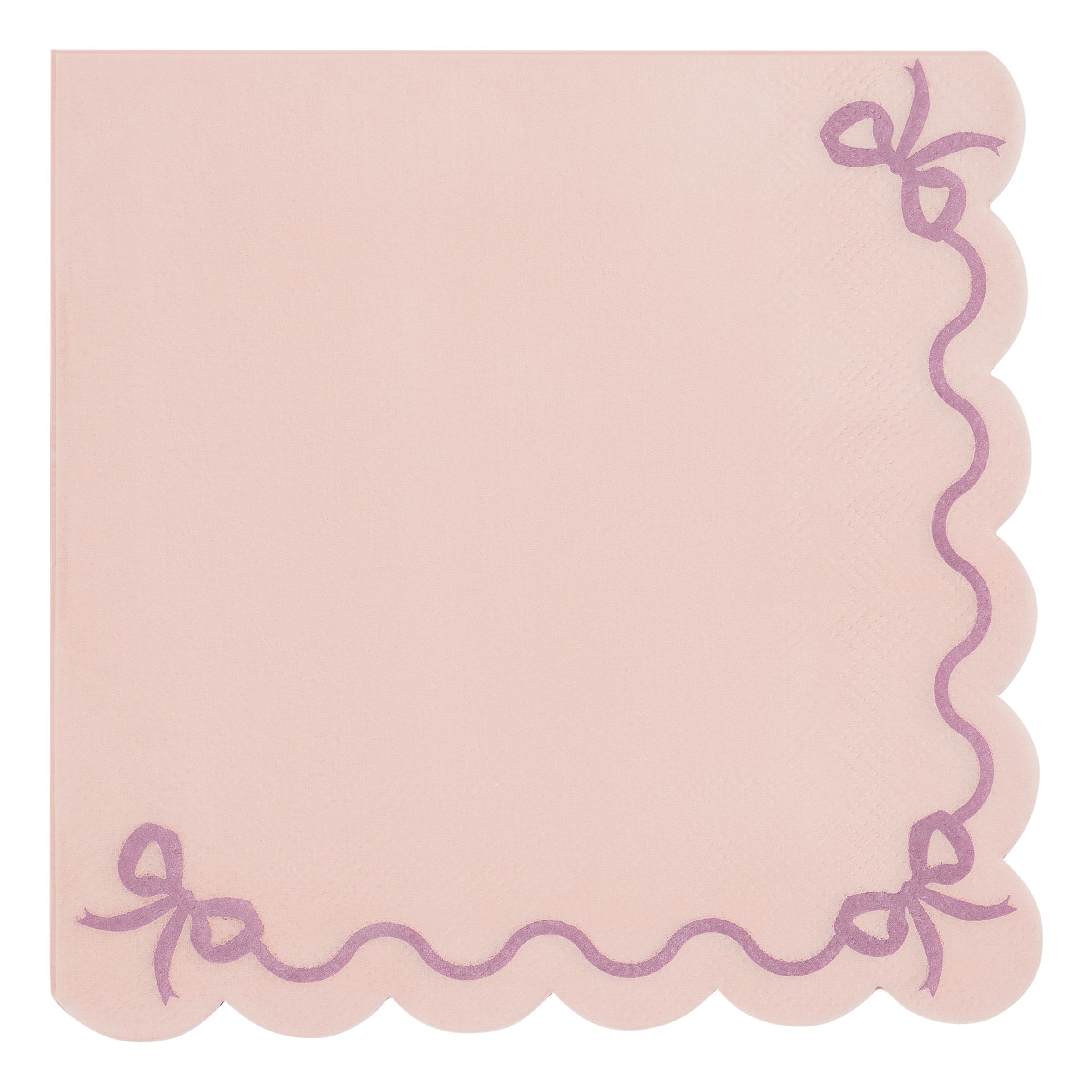 Servetter Vågmönstrade Ljusrosa - 12-pack