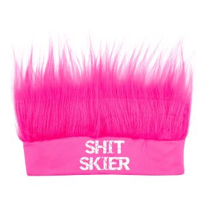 Shit Skier Pannband med Hår Neonrosa - One size